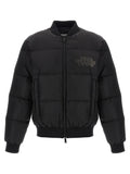 Veste bomber noire en polyamide dsquared² avec panneaux matelassés et logo dsquared2 discret sur la poitrine