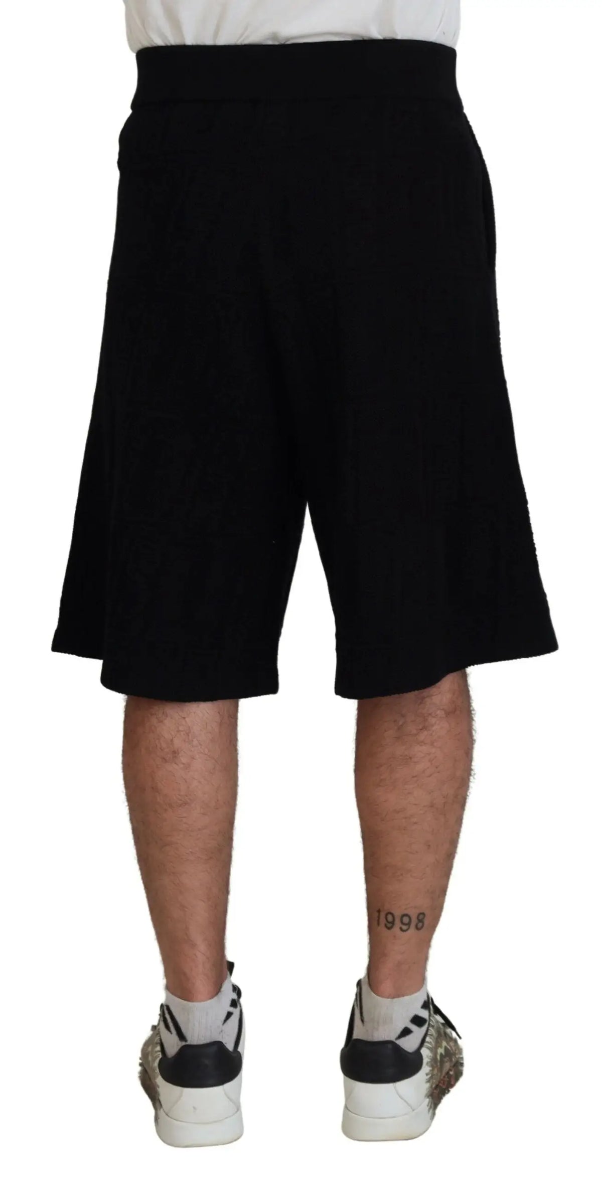 Shorts bermuda noirs dsquared² pour homme avec taille élastique confortable en tissu léger et coupe décontractée