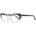 Lunettes dsquared² noires pour femmes avec monture œil-de-chat transparente et strass scintillants sur le cadre supérieur