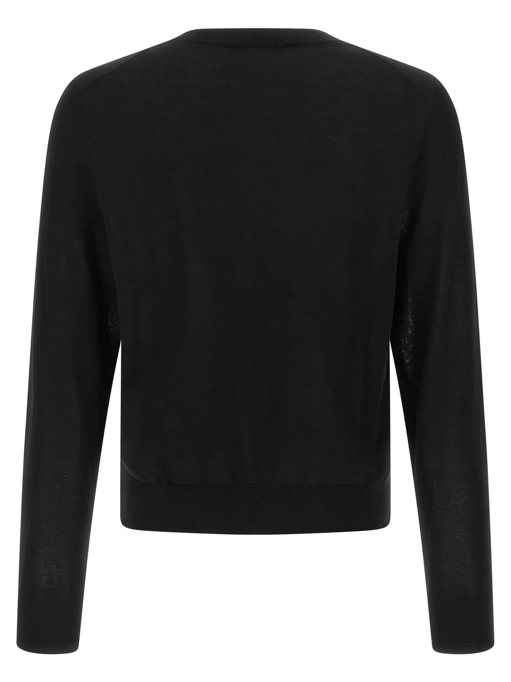 Cardigan en laine noir dsquared² avec manches longues, ourlet et poignets côtelés