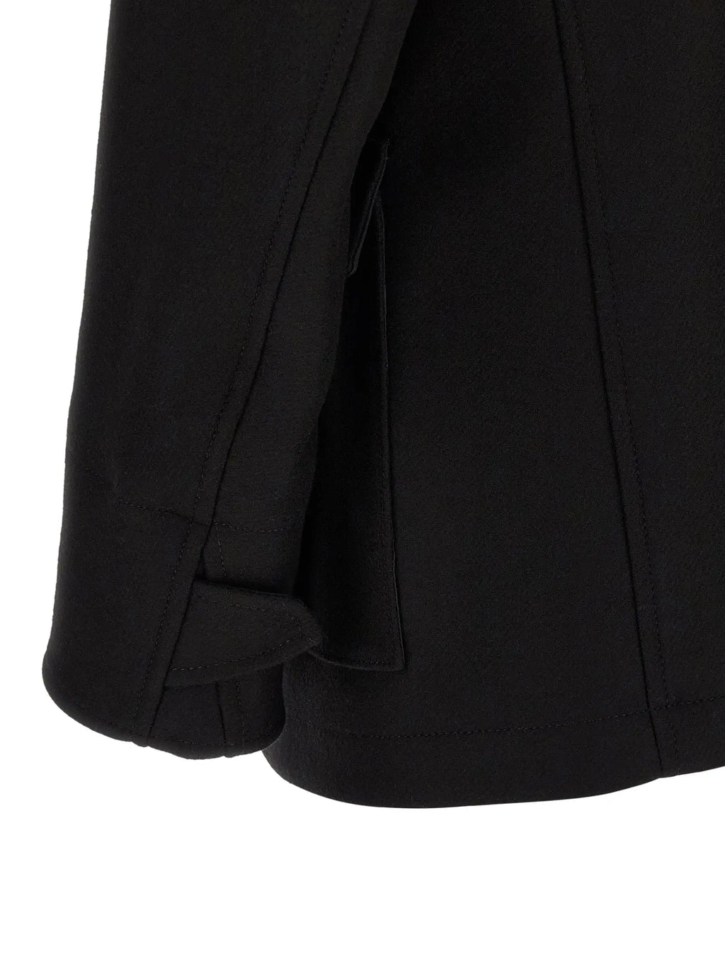 Dsquared² manteau en laine noir avec coupe ajustée et coutures structurées minimalistes