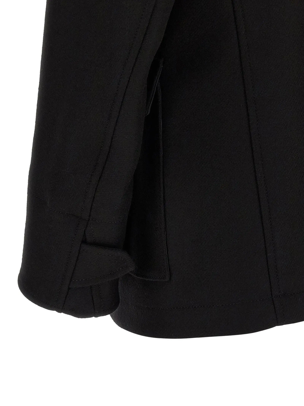 Dsquared² manteau en laine noir avec coupe ajustée et coutures structurées minimalistes