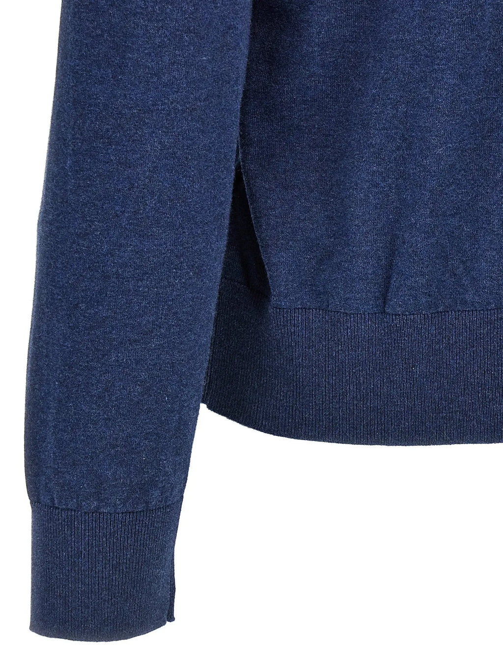 Cardigan en coton bleu dsquared² avec maille navy et poignets et ourlet côtelés