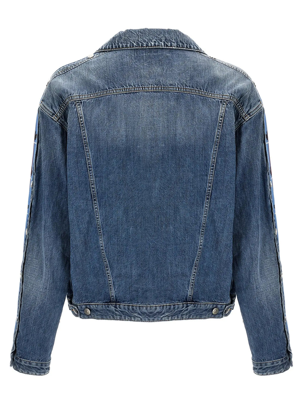 Veste en denim bleu dsquared² en coton avec couture classique et poignets boutonnés