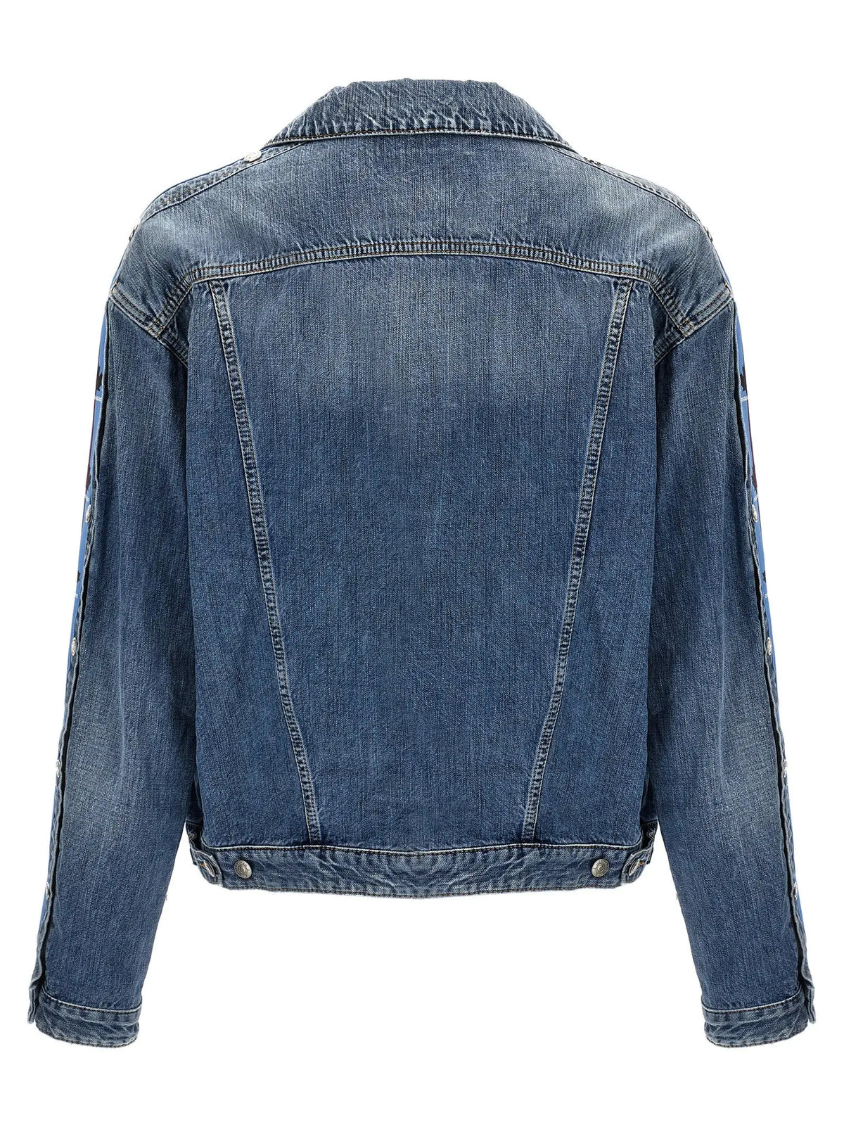 Veste en denim bleu dsquared² en coton avec couture classique et poignets boutonnés