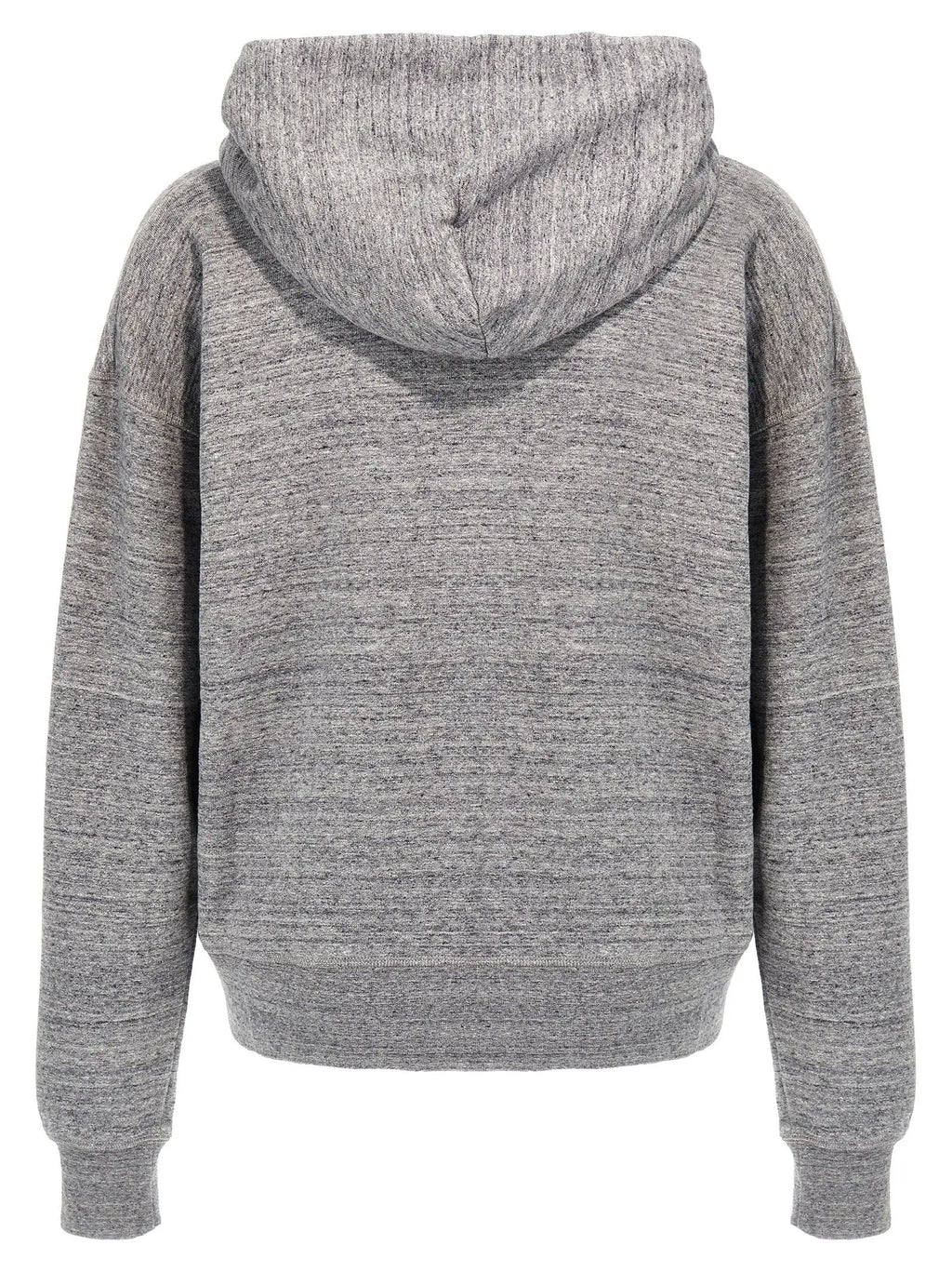 Sweatshirt dsquared² gris en coton avec capuche douce gris chiné et coupe décontractée aux poignets côtelés