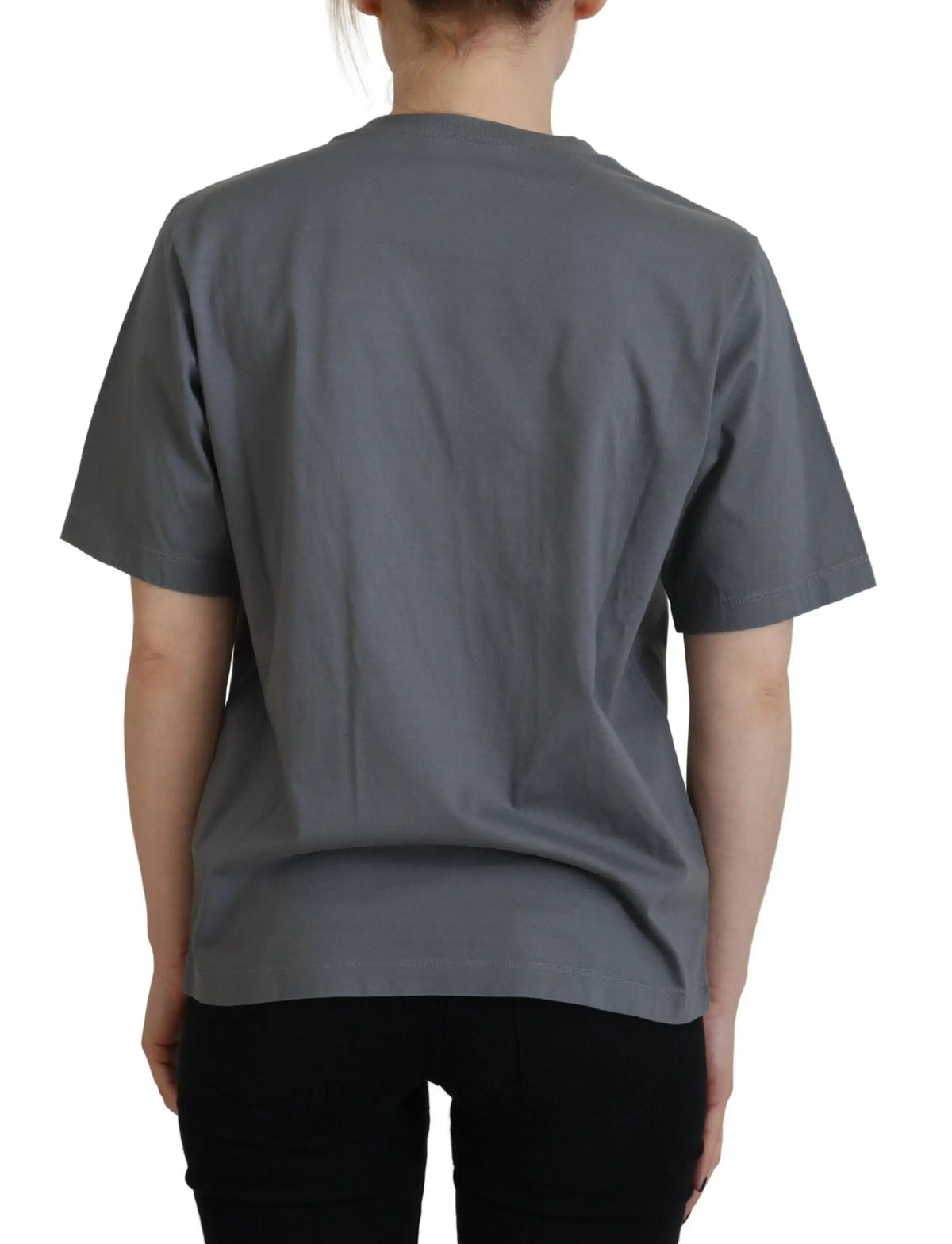 T-shirt dsquared² gris en coton avec col rond simple manches courtes et coupe décontractée