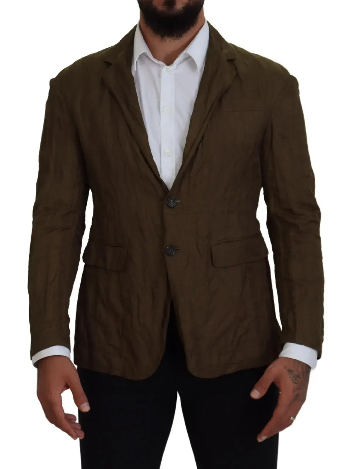 Veste blazer dolce gabbana homme vert olive en tissu léger pour un style élégant et confortable
