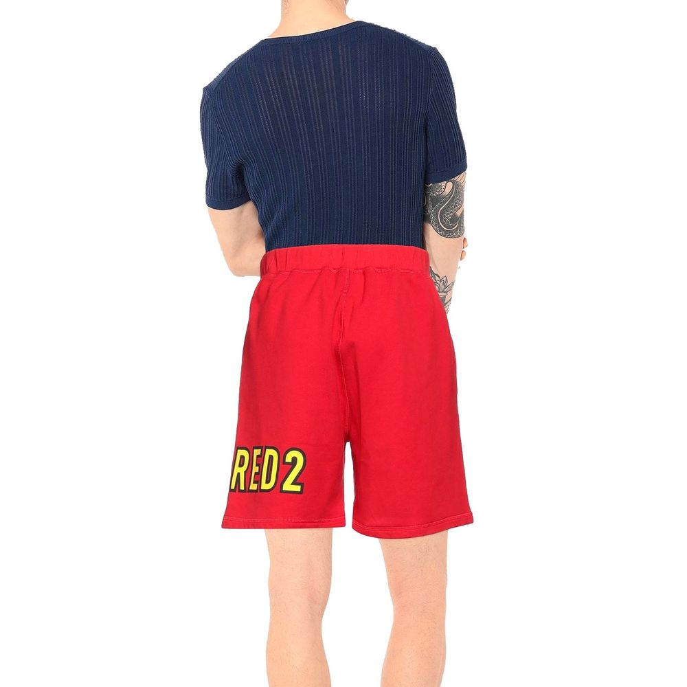 Shorts en coton multicolores de Dsquared², style décontracté et tendance, avec motifs colorés et coupe confortable.