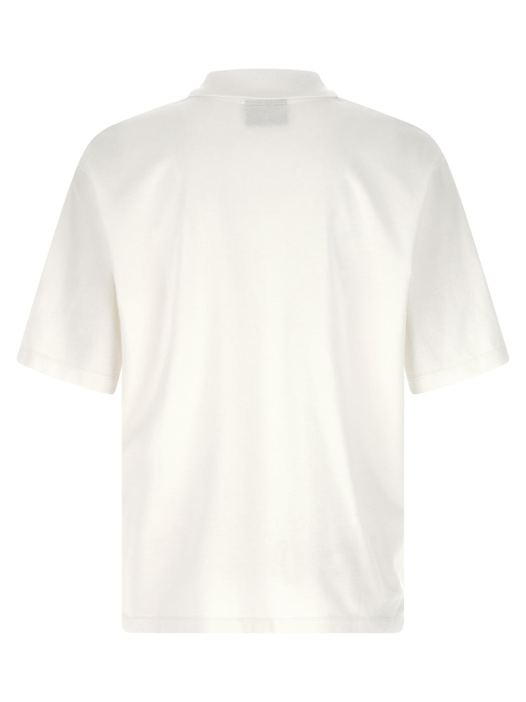 Chemise polo blanche en coton de la marque Dsquared², vue de face sur un fond neutre.