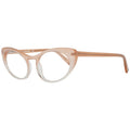 Lunettes dsquared² pour femme de couleur pêche translucide avec monture cat-eye et détails scintillants délicats