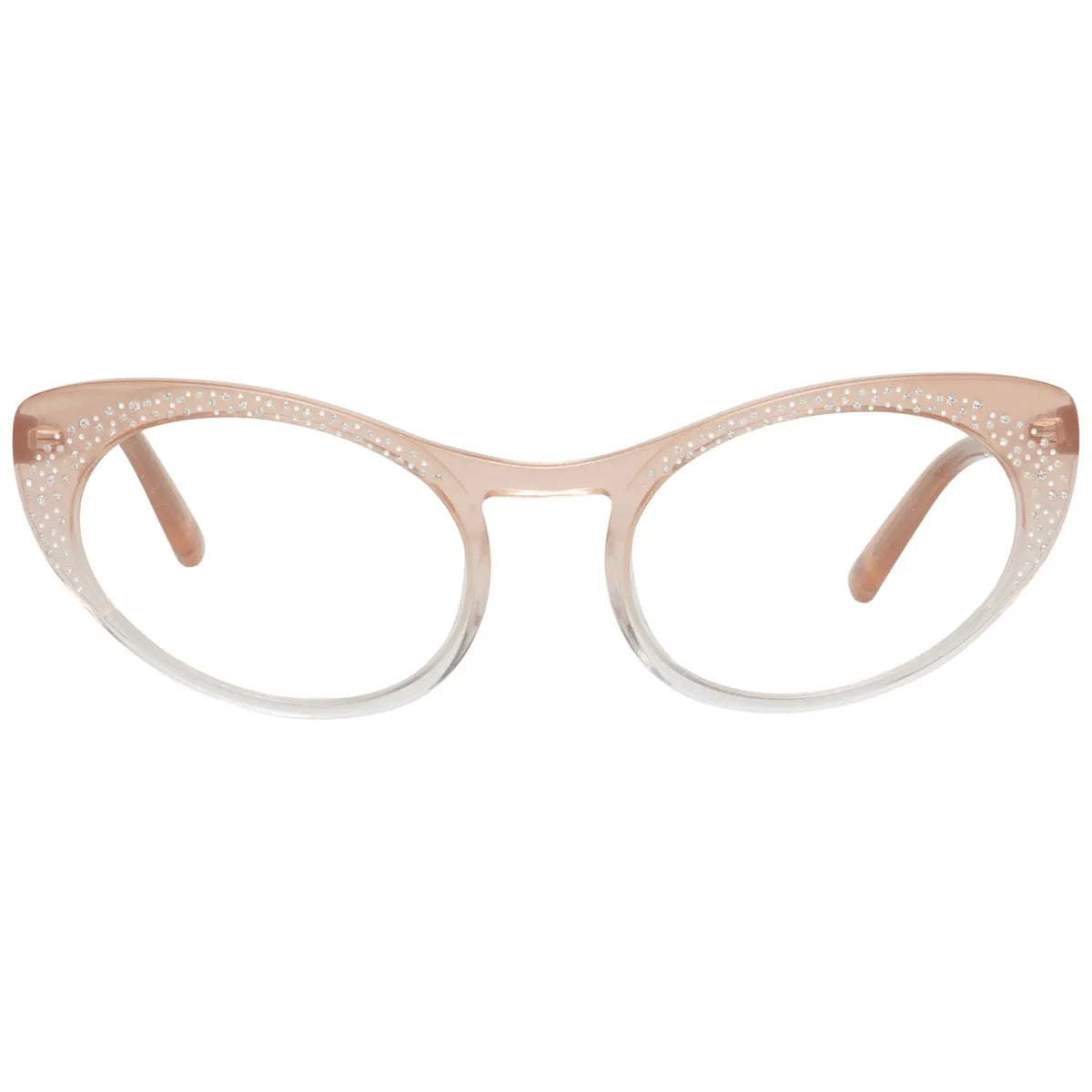 Lunettes femme dsquared² rose avec monture translucide et accents pailletés en forme dœil de chat