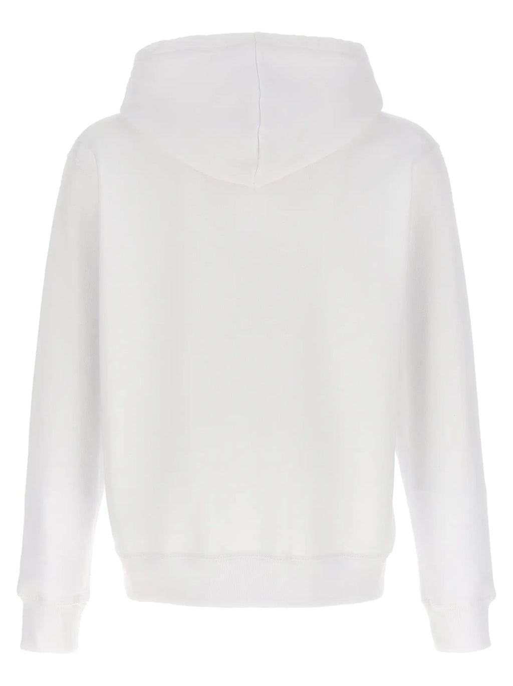 Sweatshirt blanc dsquared² en coton avec capuche et tissu doux au toucher design simple et épuré