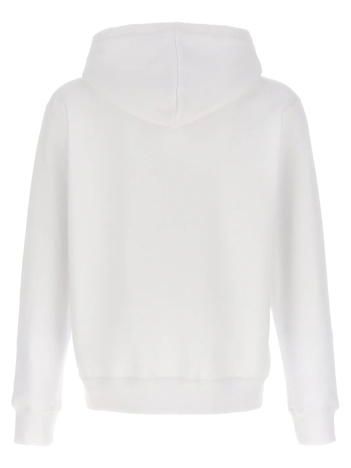 Sweatshirt blanc dsquared² en coton avec capuche et tissu doux au toucher design simple et épuré