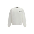 Sweatshirt blanc dsquared² en coton avec logo noir brodé sur la poitrine côté gauche