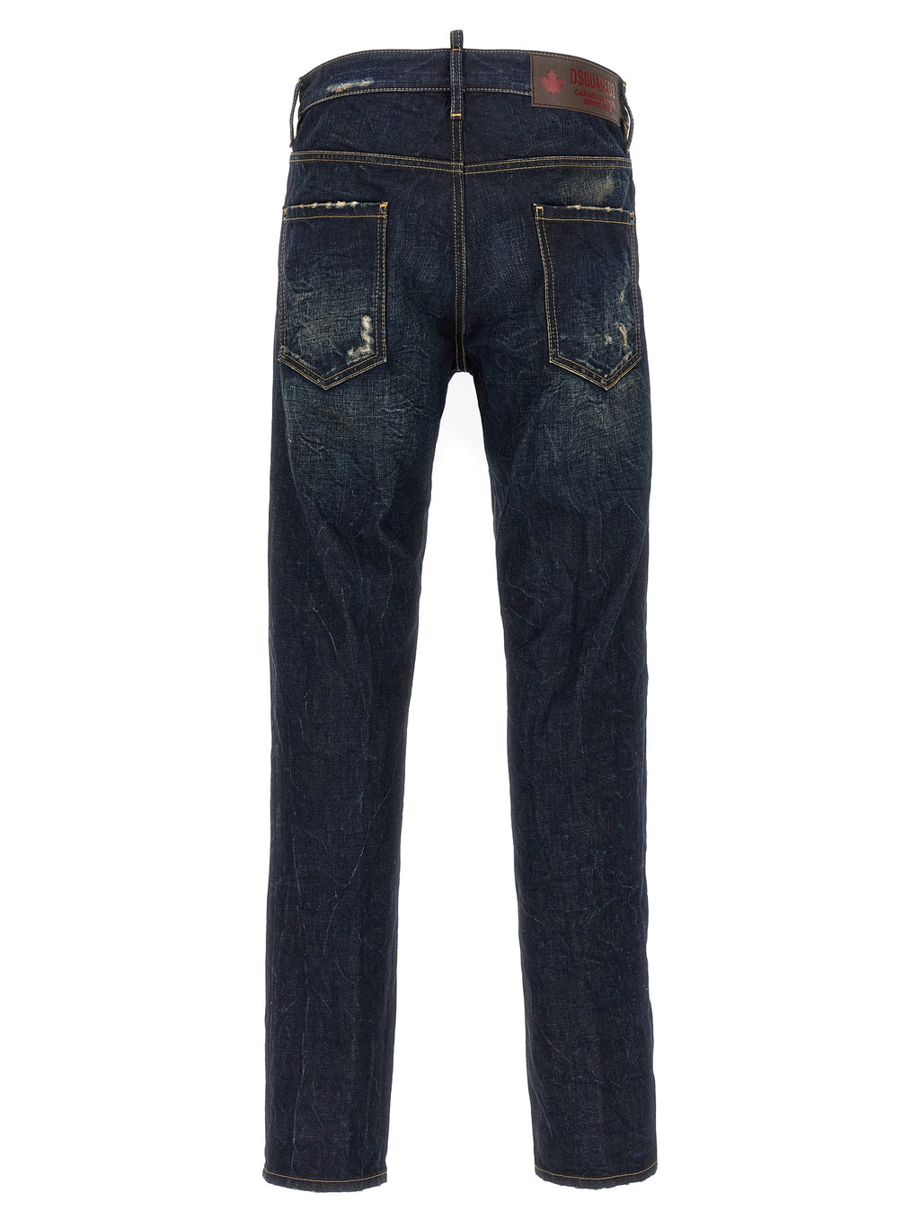 Jeans slim en coton bleu de la marque Dsquared², coupe ajustée et style moderne.
