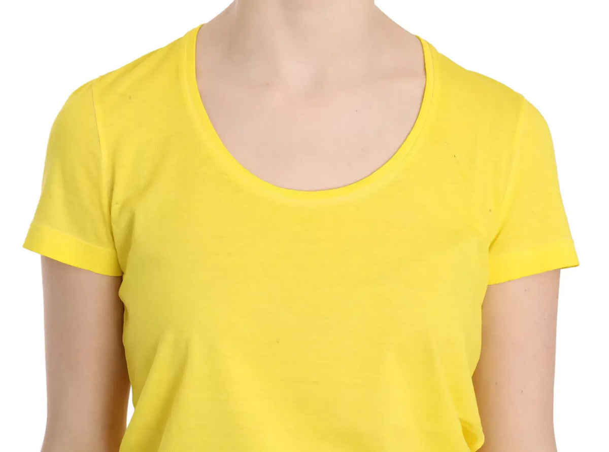 T-shirt dsquared² jaune à manches courtes col rond en tissu léger pour un look décontracté