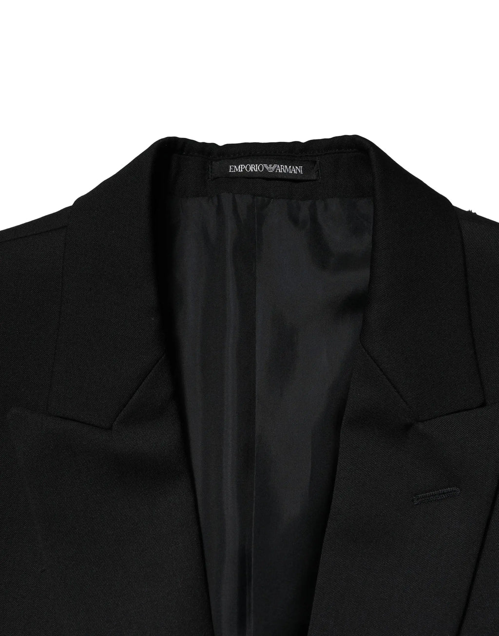 Veste blazer homme emporio armani noire double boutonnage avec design ajusté et doublure en tissu lisse