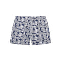 Short de bain blanc emporio armani en polyester avec imprimé logo armani bleu marine et noir répété