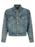 Veste en denim bleu fear of god en coton avec col classique, fermeture boutonnée et poches poitrine