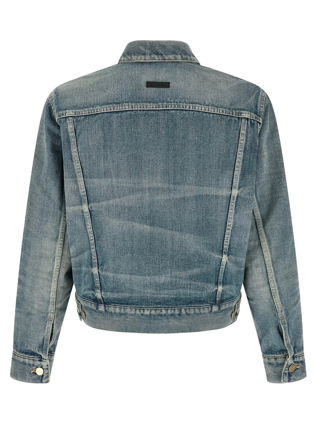 Veste en denim bleu délavé fear of god en coton avec design classique et détails de couture subtils