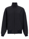 Veste Fear of God bleu en laine vierge avec fermeture éclair intégrale coupe bomber noire aux poignets et taille côtelés