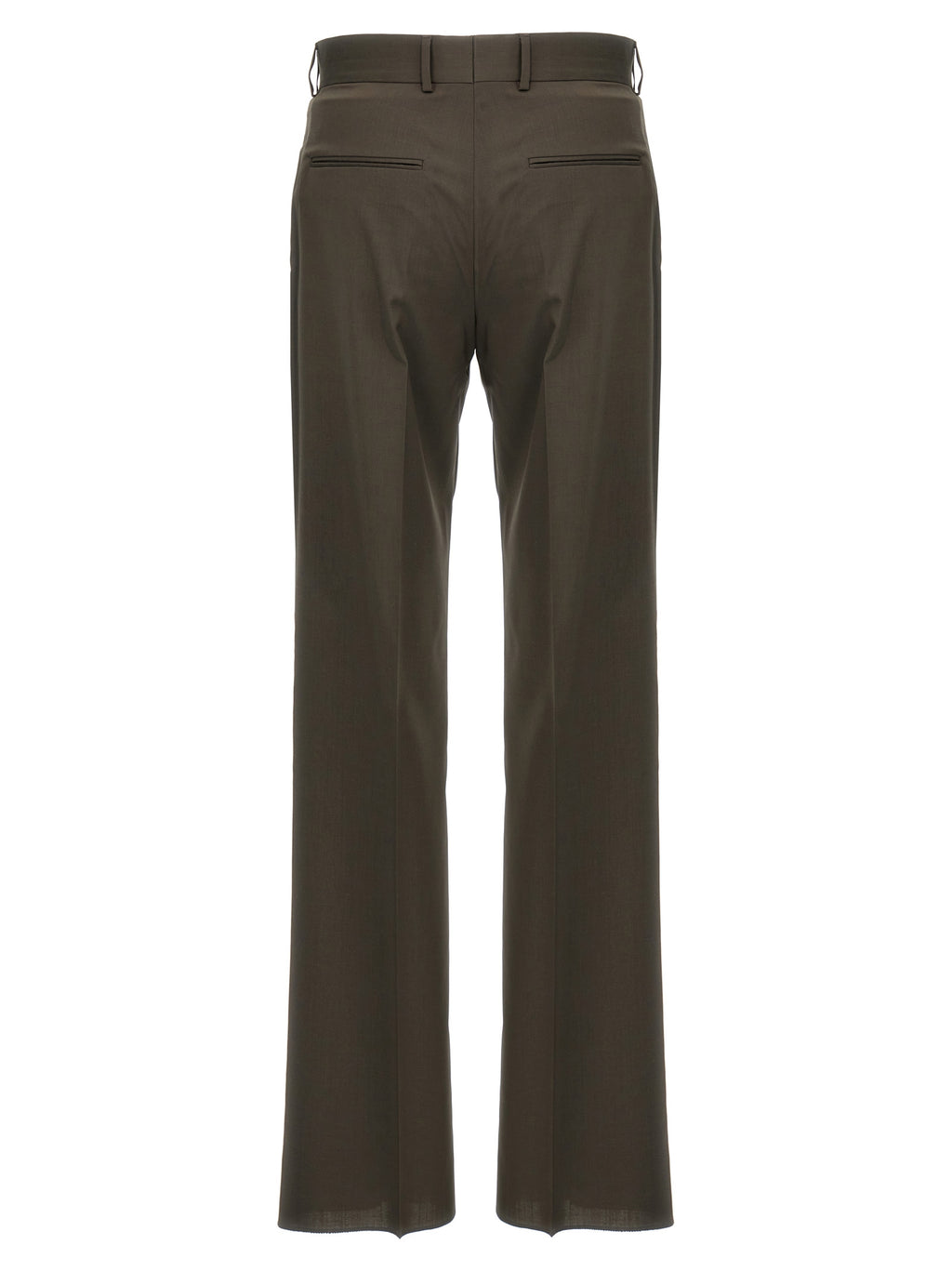 Pantalon en laine bicolore Fendi, style élégant, coupe moderne, visible détail de couture et tissu de haute qualité.