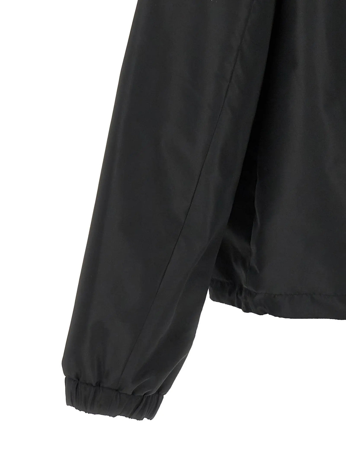 Manche de veste fendi noire en nylon avec poignet élastiqué en polyester shell