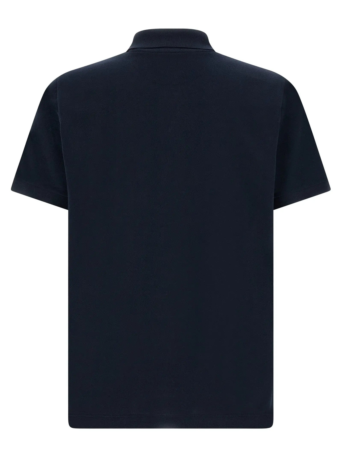Polo fendi bleu en coton avec col classique et tissu lisse manches courtes noir