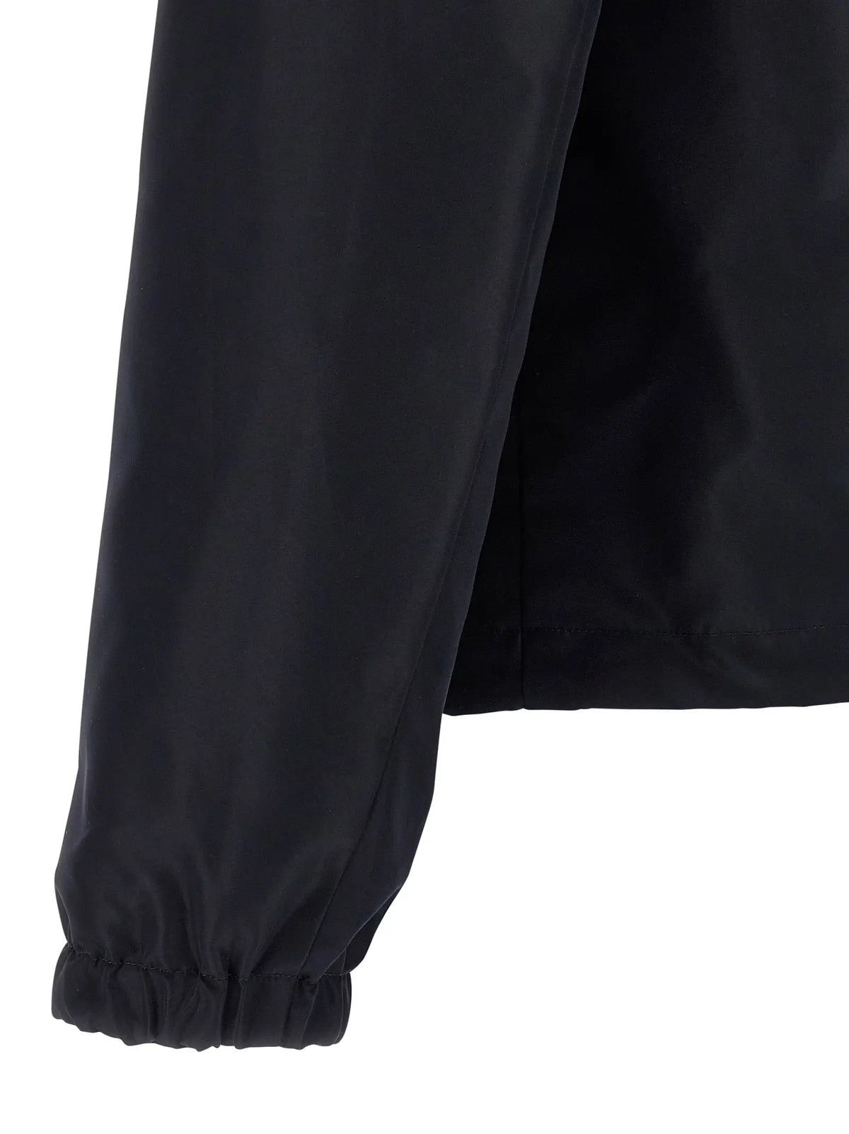 Manche de veste fendi bleu en polyester avec poignet élastiqué en nylon noir