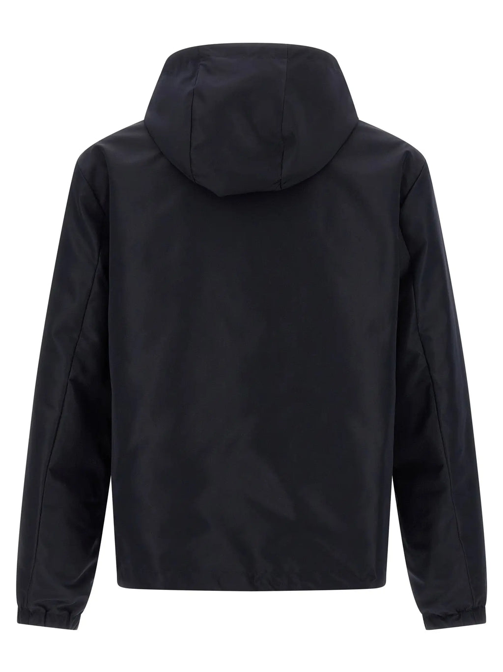 Veste fendi bleu en polyester à capuche noire avec design minimaliste et coutures discrètes vue arrière