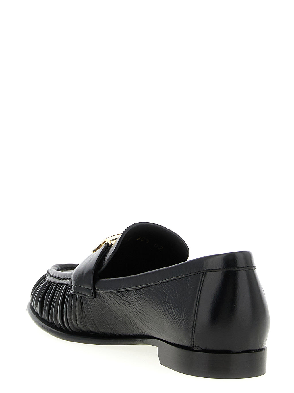 Mocassins Fendi en cuir d'agneau noir, sans lacets, avec une finition élégante et une semelle confortable pour homme.