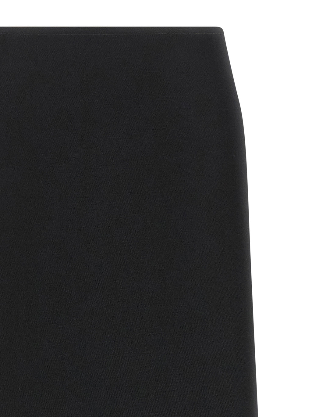 Jupe midi en laine vierge noire de Fendi, élégante et sophistiquée, visible avec sa coupe fluide et sa texture douce.