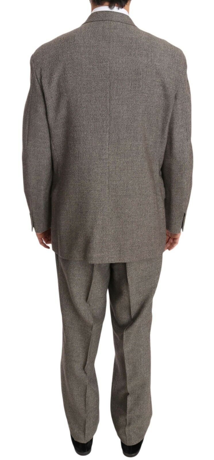 Costume homme en laine marron Fendi, coupe classique, veste à un bouton, style élégant et sophistiqué.
