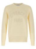 Pull en coton beige givenchy paris avec col rond et bords-côtes aux manches et à l’ourlet