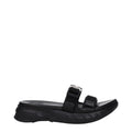 Givenchy black fabric slippers platform slide sandal with two adjustable straps and chunky textured sole