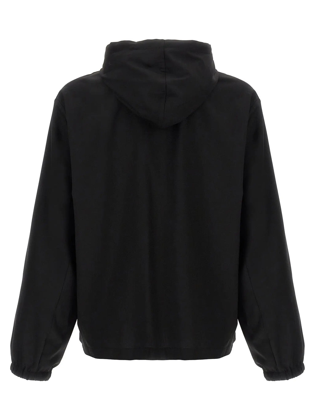 Veste à capuche noire givenchy en laine vierge au design minimaliste et tissu lisse
