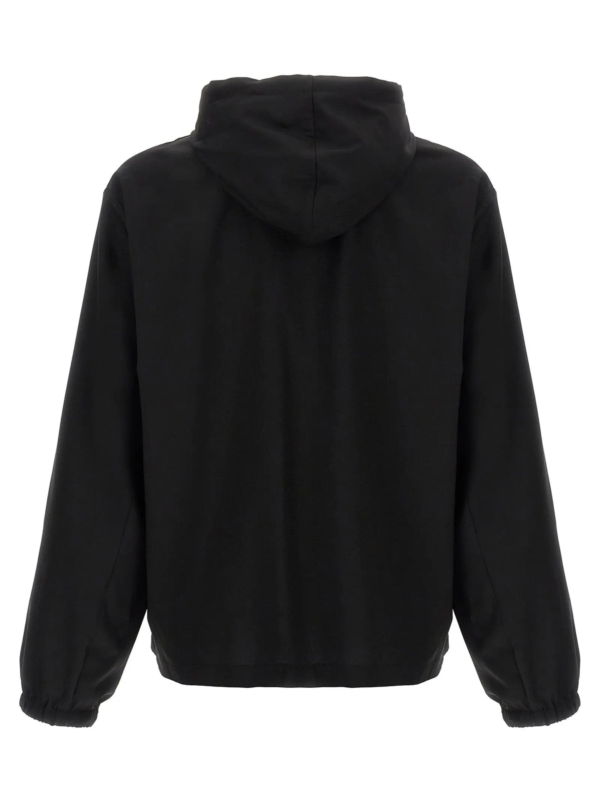 Veste à capuche noire givenchy en laine vierge au design minimaliste et tissu lisse