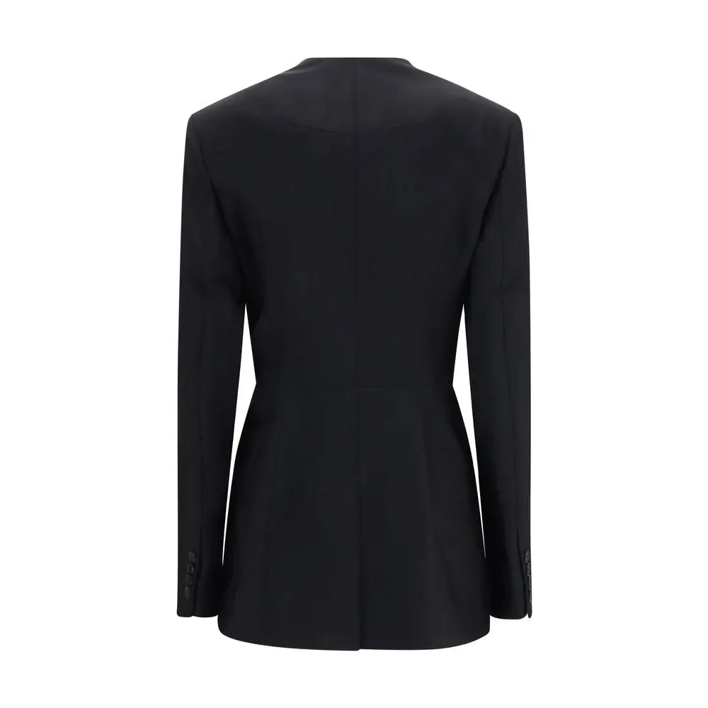 Blazer givenchy noir en laine avec dos structuré et coutures discrètes