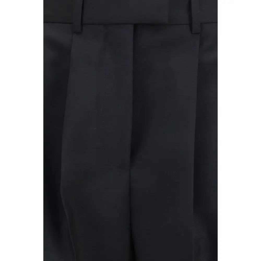 Pantalon habillé givenchy noir en laine avec plis et coupe structurée oves aries