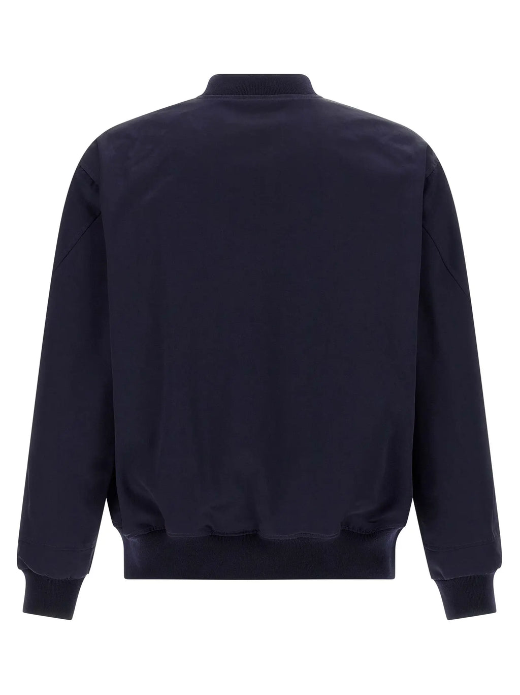 Blouson bomber en coton bleu givenchy avec poignets et ourlet côtelés bleu marine