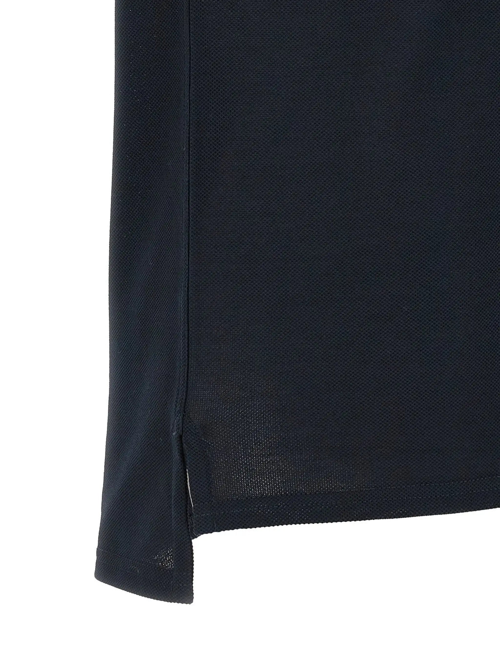 Polo en coton bleu foncé givenchy avec tissage texturé subtil et ourlet net et ajusté