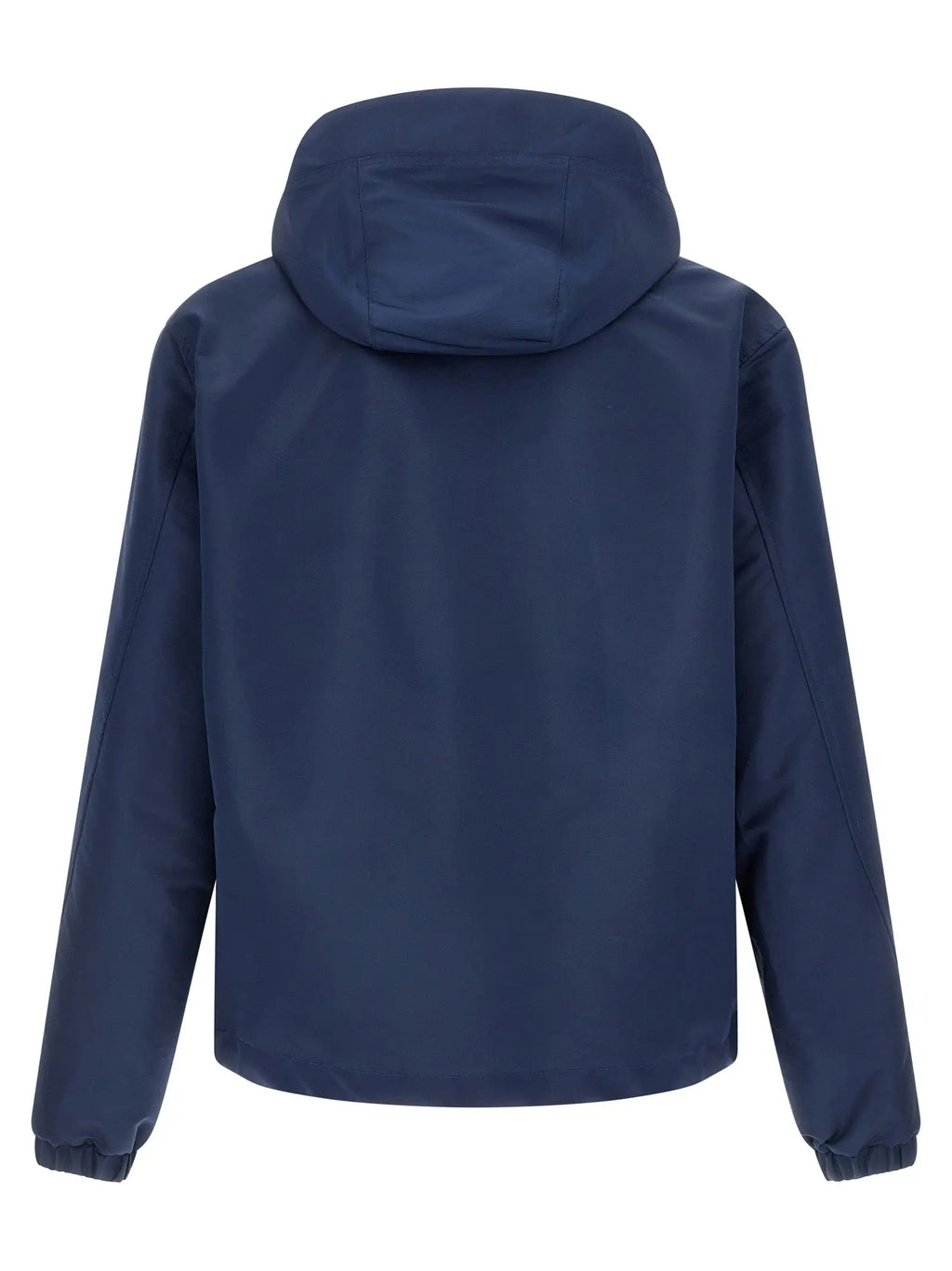 Veste shell givenchy bleu en polyester avec capuche et poignets et ourlet élastiques vue arrière