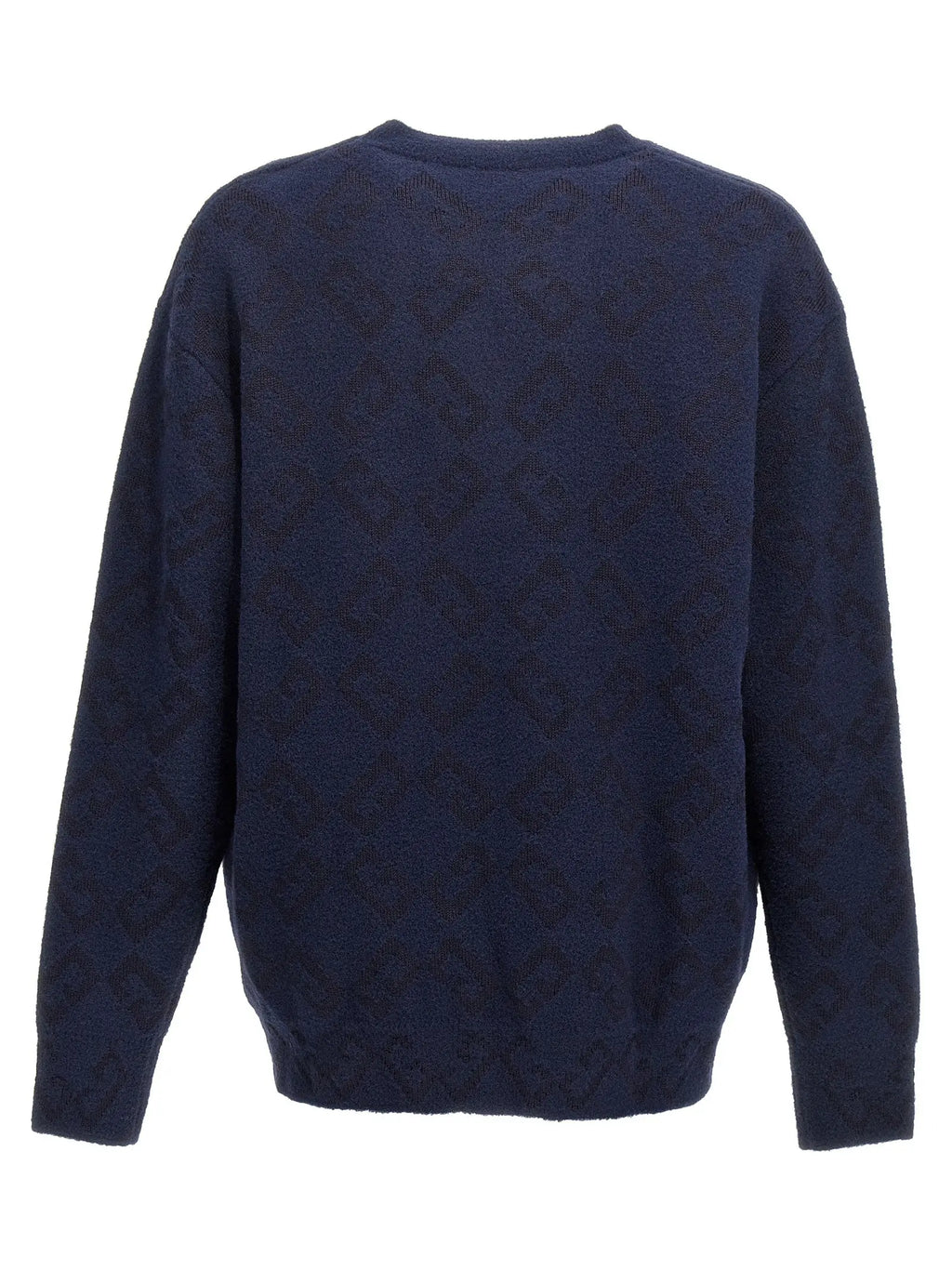 Cardigan en laine bleu givenchy avec motif subtil et tricot foncé bleu