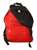 Sac à dos urbain en nylon rouge et noir Givenchy, avec design tendance et poignées résistantes.