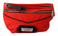 Sac banane Givenchy en polyamide rouge avec grande capacité et design élégant, idéal pour un style tendance et pratique.