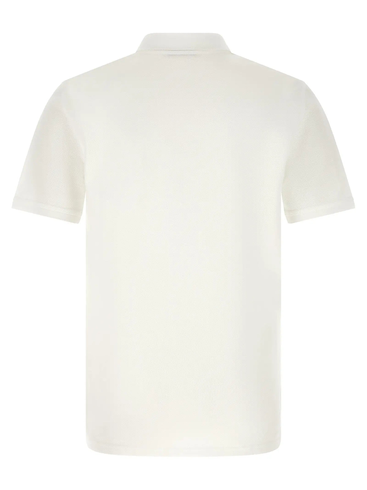 Polo shirt givenchy blanc en coton avec col classique et texture subtile manches courtes couleur crème
