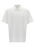 Givenchy polo blanc en coton avec col classique et patte de boutonnage trois boutons manches courtes