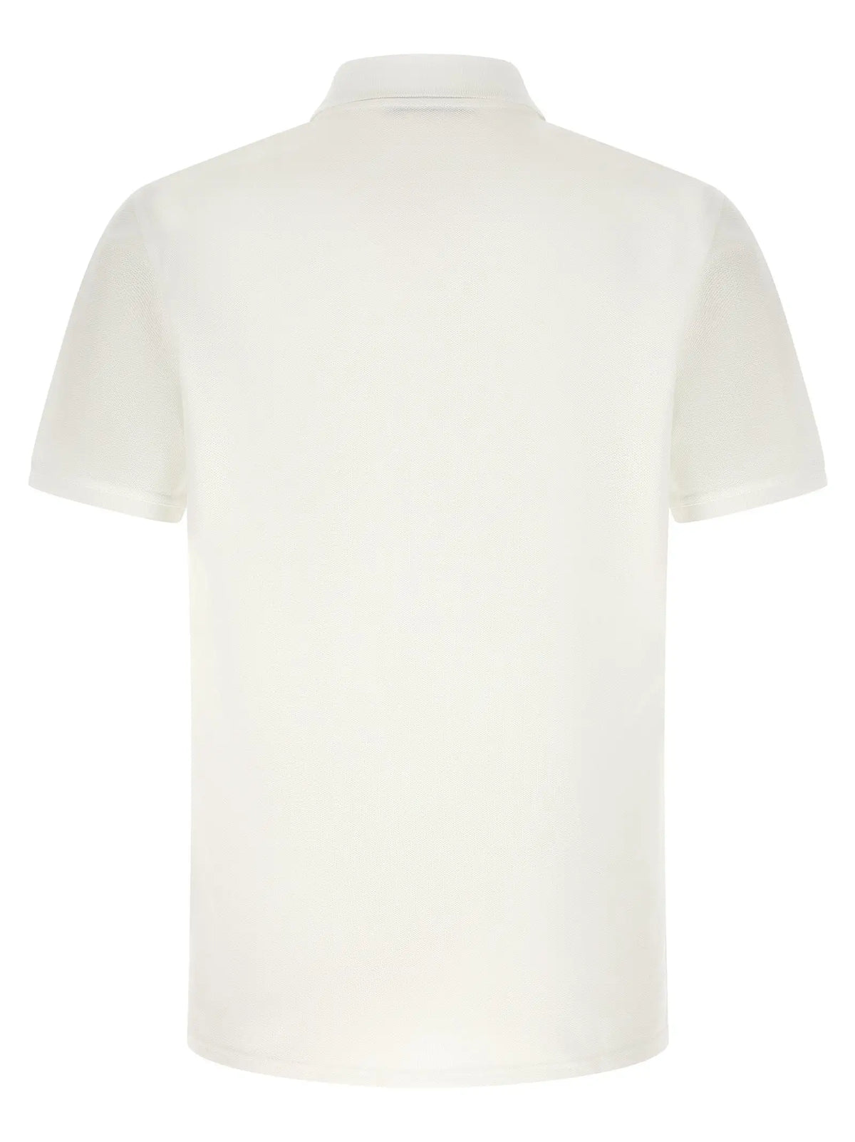 Polo blanc Givenchy en coton avec col classique et bordure côtelée subtile manches courtes
