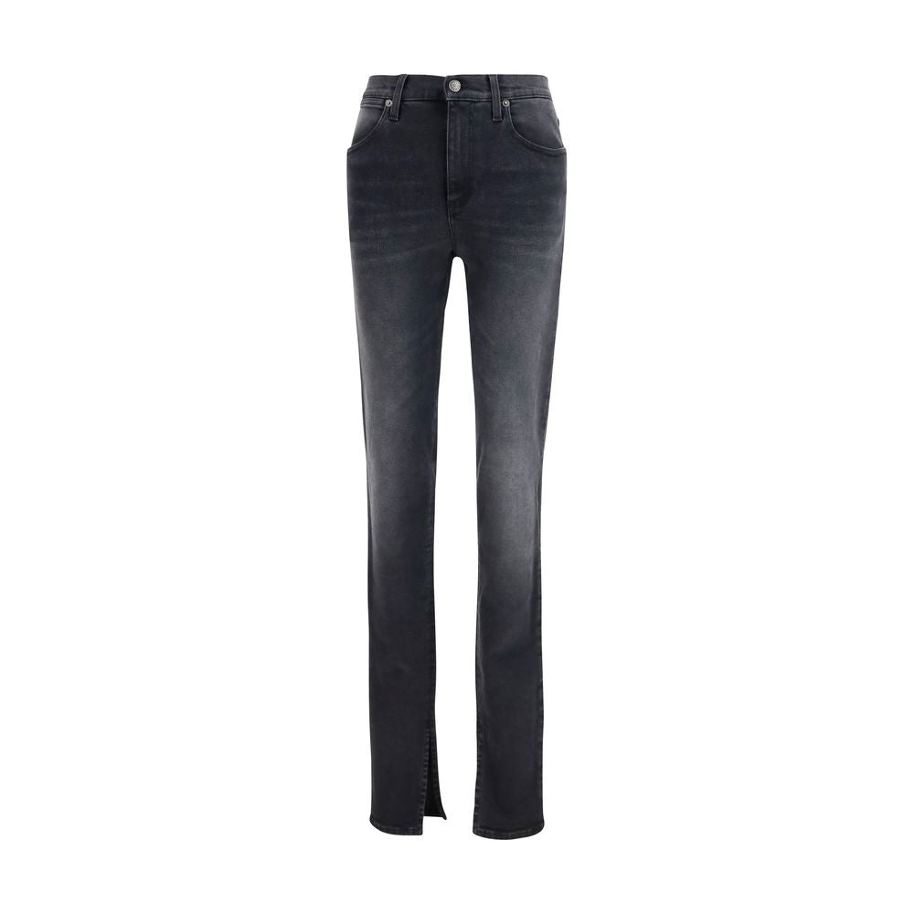 Jeans skinny en coton noir de Gucci, coupe ajustée, détails classiques, portée décontractée ou élégante.